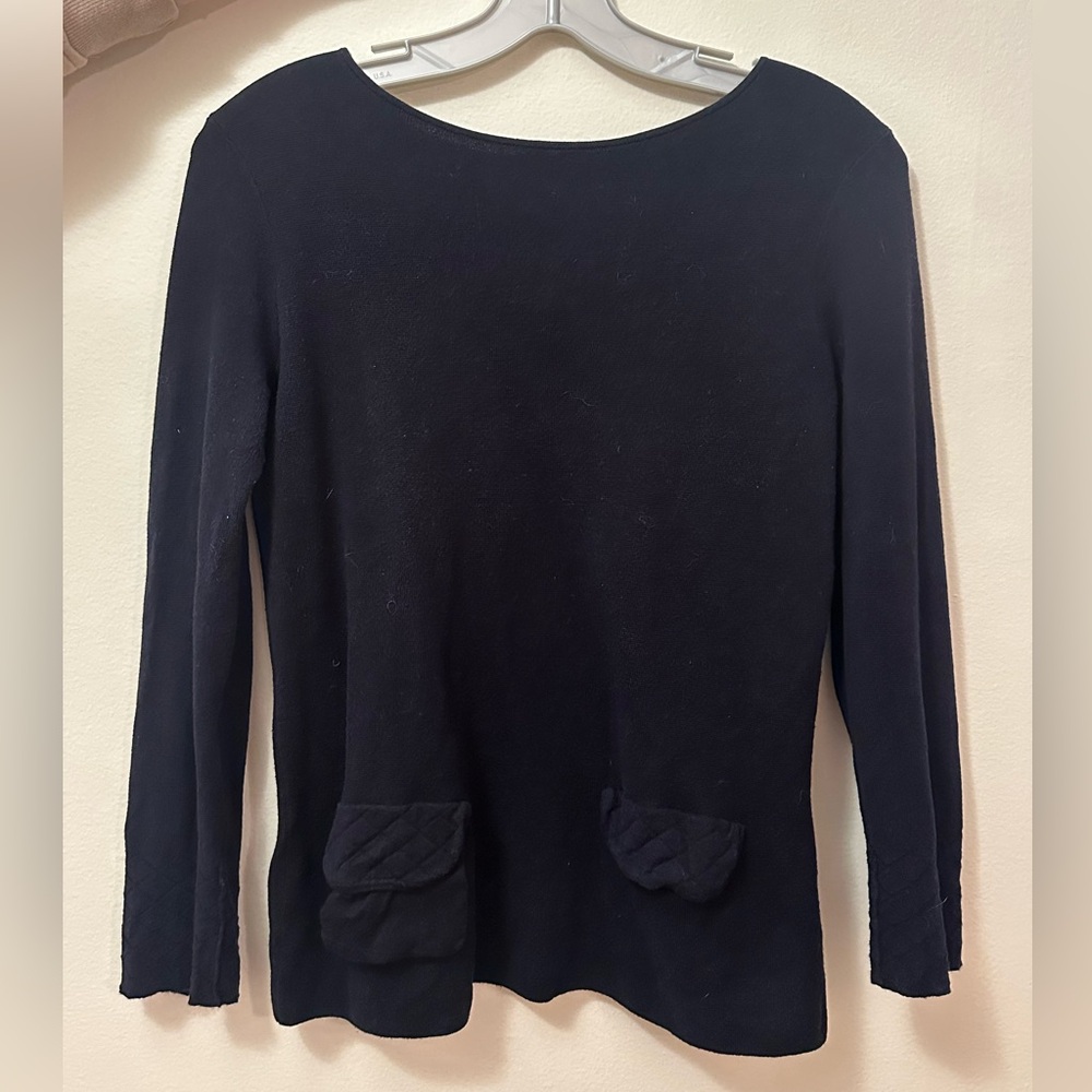 CHANEL Black Long Sleeve Top